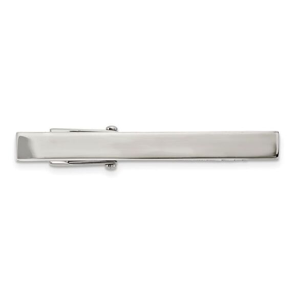 Stainless Steel Classic Polished Tie Bar Clip, 5 x 52mm - Picture 1 of 4
